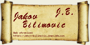 Jakov Bilimović vizit kartica